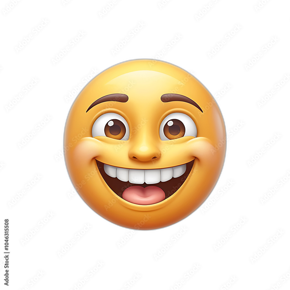 Smiling Emoji: A vibrant and expressive yellow emoji with a wide, toothy grin and sparkling eyes. It's a perfect representation of pure happiness and joy. Smiling Emoji: A vibrant and expressive yellow emoji with a wide, toothy grin and sparkling eyes. It's a perfect representation of pure happiness and joy.