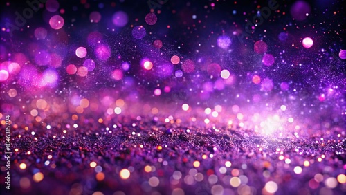 Abstract Purple Sparkle Particles Background