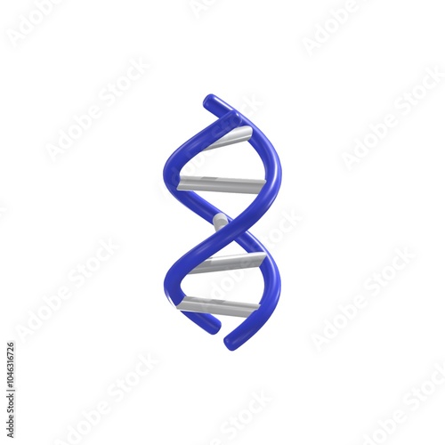 dna strand on white background