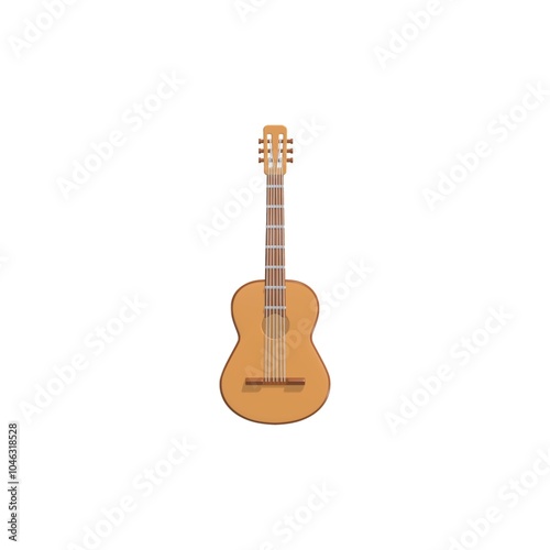 acoustic guitar isolated on white