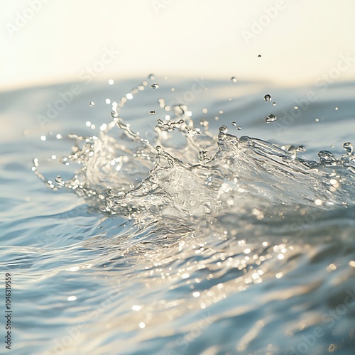 Splash of water in white isolated background. Water droplets and splashes isolated. Water Droplet Splash Isolated On White Background. drop of water. 
