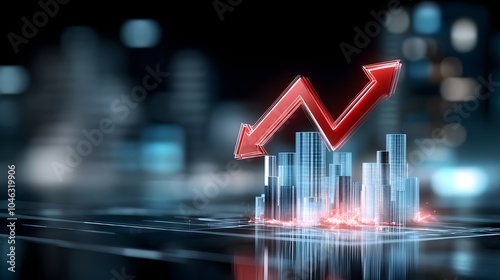 Digital Financial Exchange in a Tech-Driven Cityscape with Graphs and Sound Elements