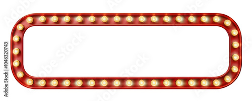 3D retro cinema frame on white background