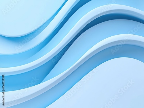 Blue White Abstract Shapes