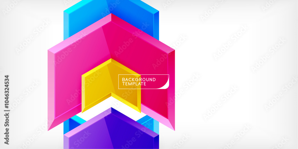 Vector 3d arrow techno design template Vector 3d arrow techno design template