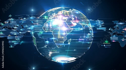 stunning their world This bright global vibrant photo captures representing countries internet lights glowing holographic cultures map adorned projection country culture illuminated globe representat photo