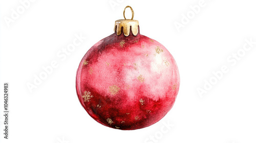 Red Christmas Ornament with Gold Stars