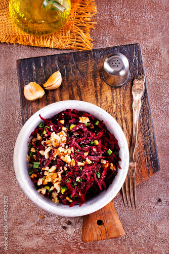 beetroot salad with roasted hazelnuts