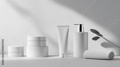 Image focusing on the design and aesthetics of cosmetic packaging, highlighting the importance of presentation on solid white background, single object photo