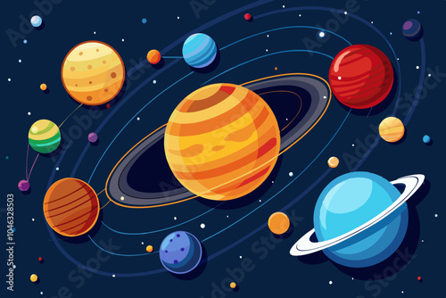  Detailed Illustration of the Solar System