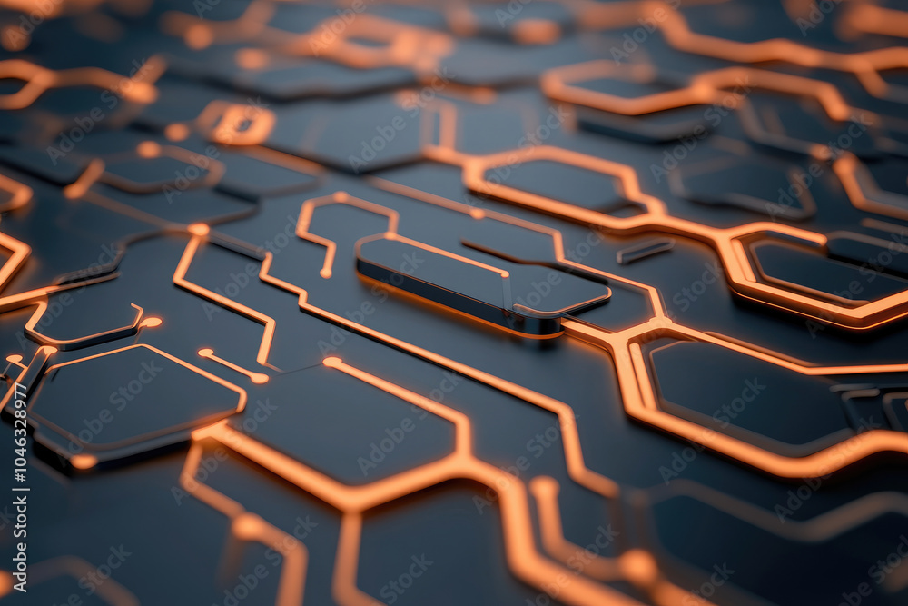 Obraz premium Digital network flow, abstract visualization of supply chain data integration, innovative logistics connectivity, dynamic data representation