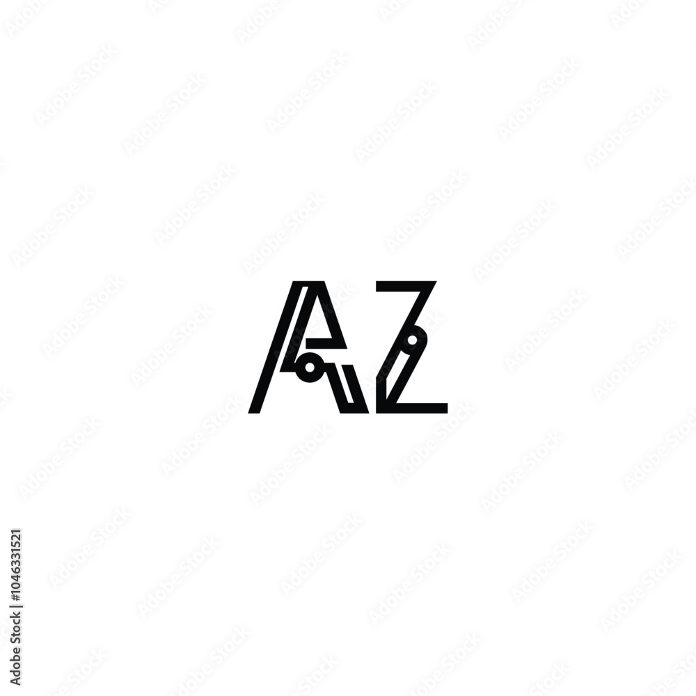 AZ monogram logo design letter text name symbol monochrome logotype alphabet character simple logo AZ monogram logo design letter text name symbol monochrome logotype alphabet character simple logo