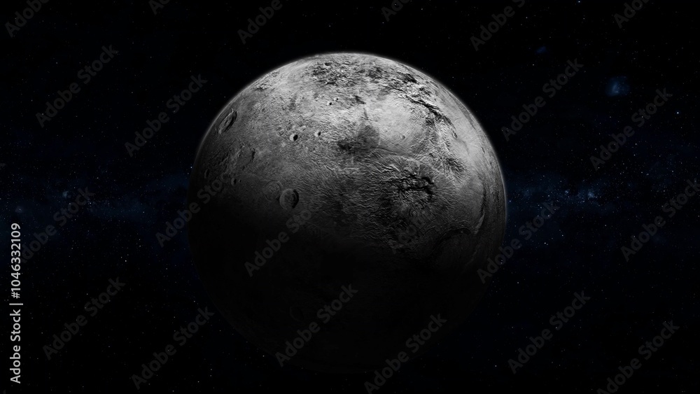 3d Haumea fictional planet on space star 3d Haumea fictional planet on space star