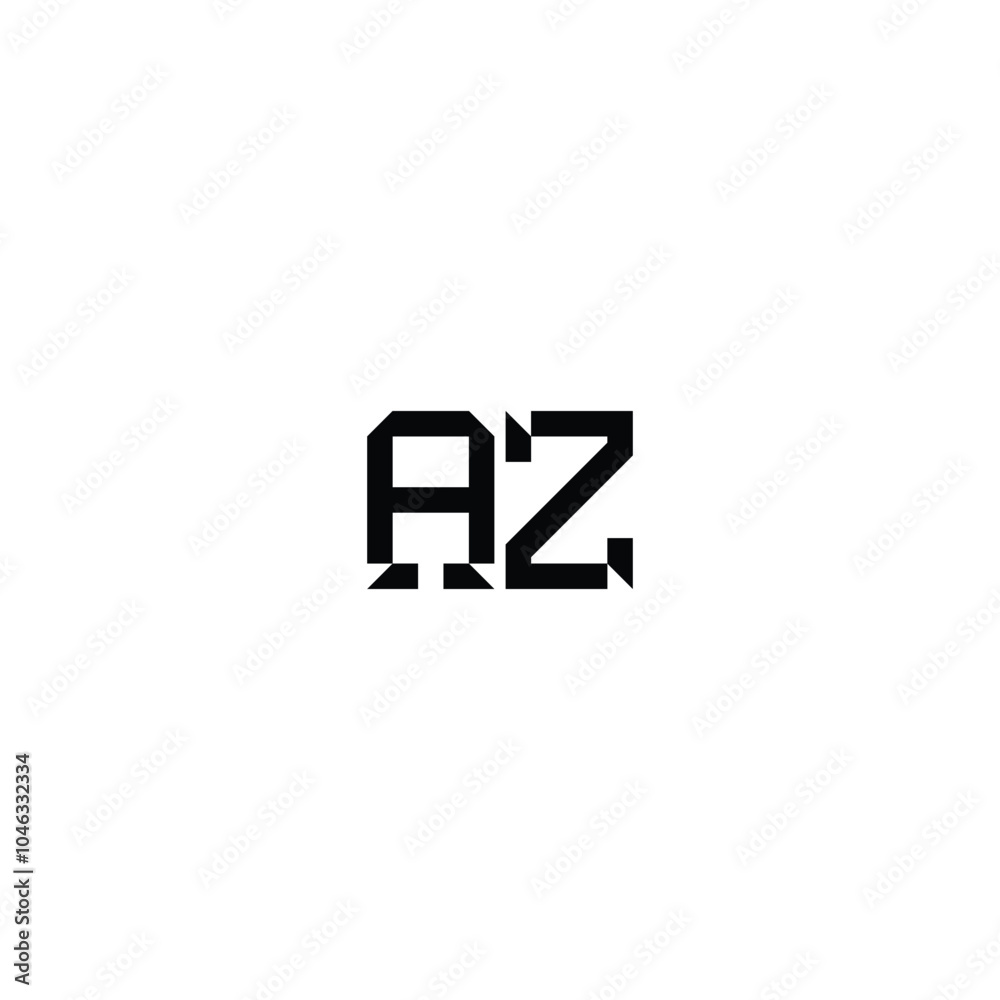 AZ monogram logo design letter text name symbol monochrome logotype alphabet character simple logo AZ monogram logo design letter text name symbol monochrome logotype alphabet character simple logo