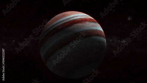 3d Jupiter planet on space star