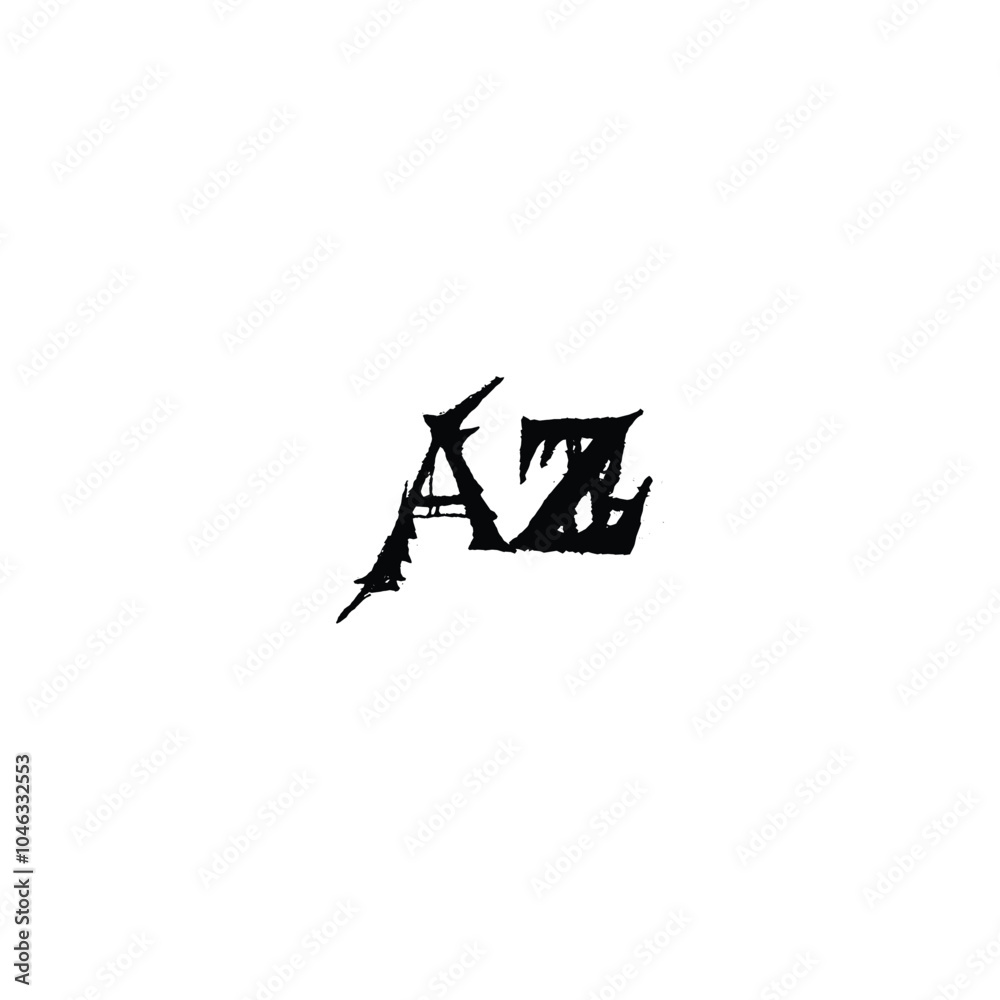 AZ monogram logo design letter text name symbol monochrome logotype alphabet character simple logo AZ monogram logo design letter text name symbol monochrome logotype alphabet character simple logo