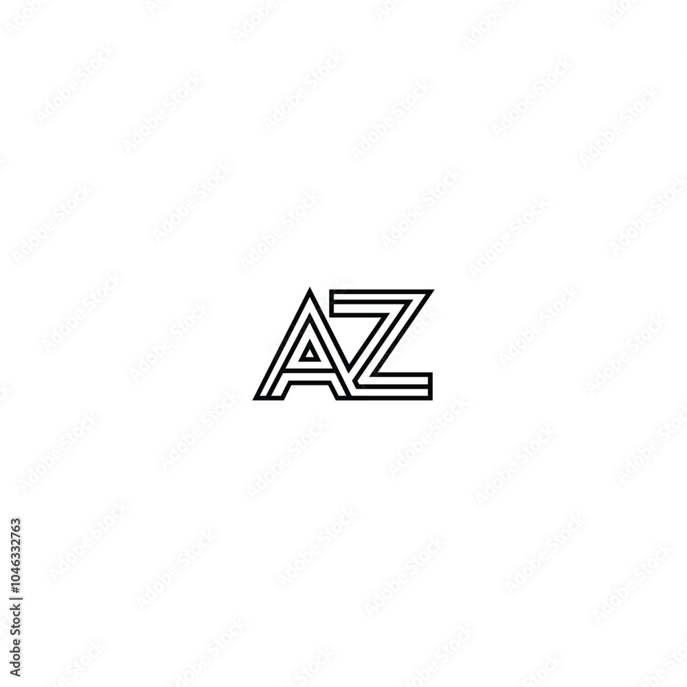 AZ monogram logo design letter text name symbol monochrome logotype alphabet character simple logo AZ monogram logo design letter text name symbol monochrome logotype alphabet character simple logo