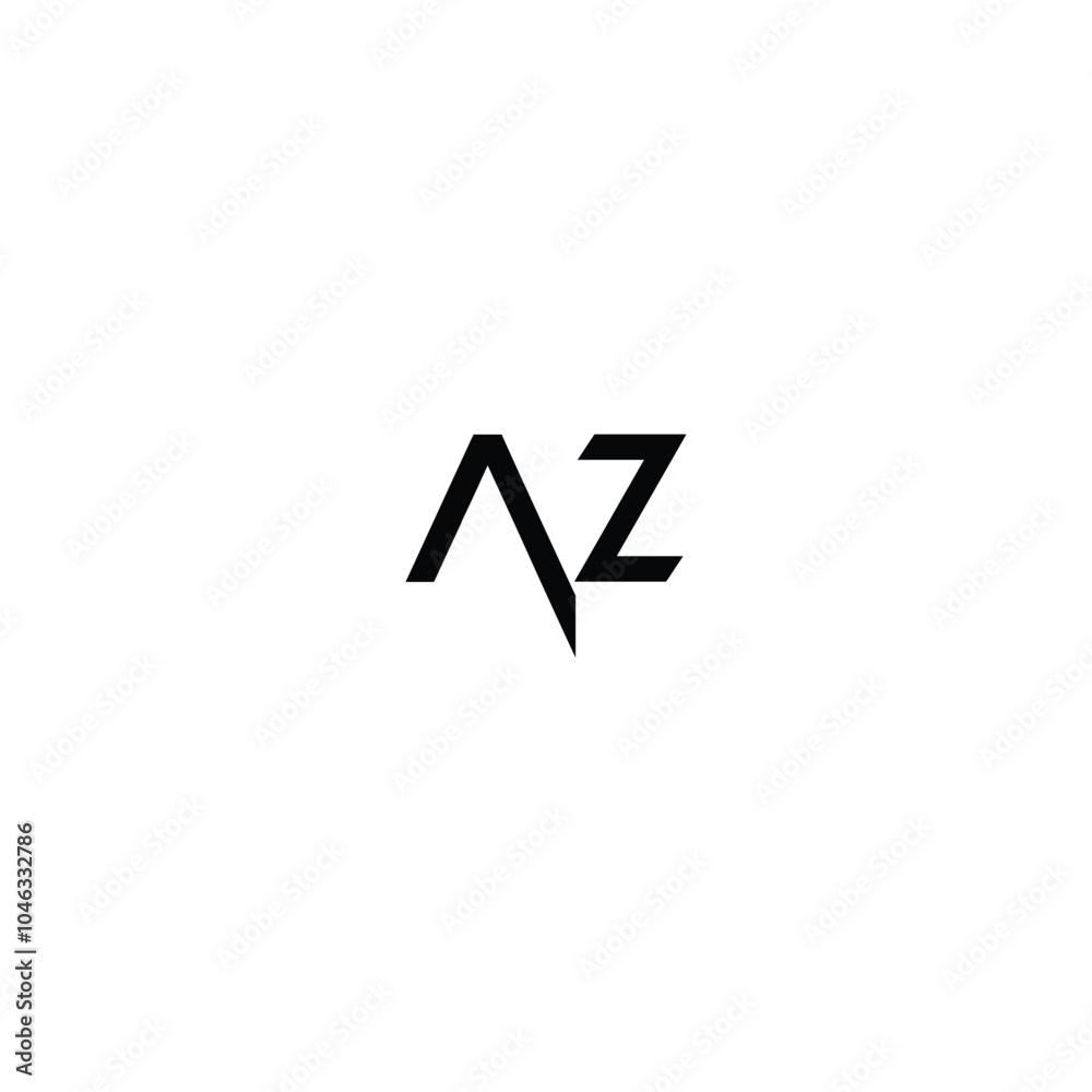AZ monogram logo design letter text name symbol monochrome logotype alphabet character simple logo AZ monogram logo design letter text name symbol monochrome logotype alphabet character simple logo