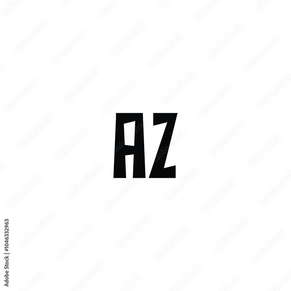 AZ monogram logo design letter text name symbol monochrome logotype alphabet character simple logo AZ monogram logo design letter text name symbol monochrome logotype alphabet character simple logo