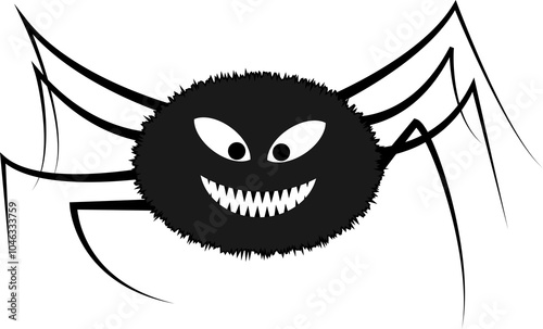 Black Spider with Eight Creepy Little Legs
