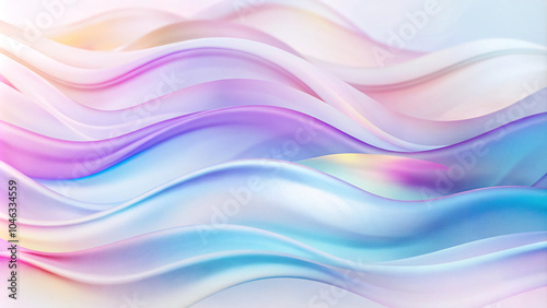 Abstract colorful 3d wavy background in shades of purple, yellow, pink and blue. Abstract blue purple curve. Abstract background pattern with soft waves and pastel shades