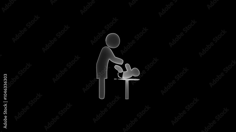Human embryonic and fontal development. glowing neon human fetus inside the womb. human anatomy baby. 4k Animation with black Background Human embryonic and fontal development. glowing neon human fetus inside the womb. human anatomy baby. 4k Animation with black Background