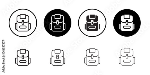 Backpack icon Simple thin outline