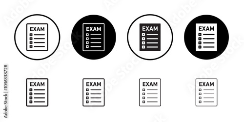 Exam icon Simple thin outline