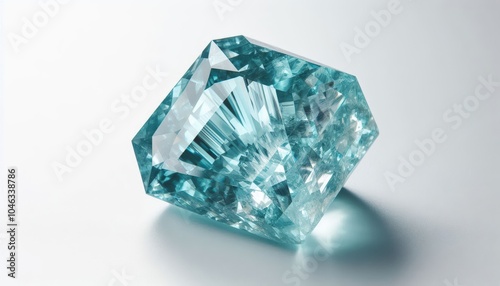 Stunning Blue Gemstone with Faceted Surface