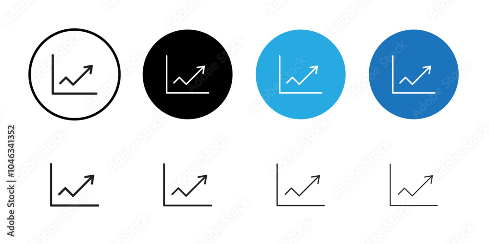 Line chart icon Simple thin outline Line chart icon Simple thin outline