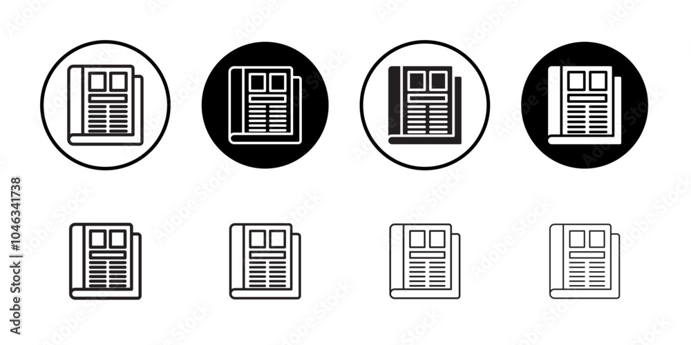Magazines icon Simple thin outline Magazines icon Simple thin outline