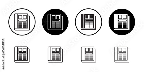 Magazines icon Simple thin outline