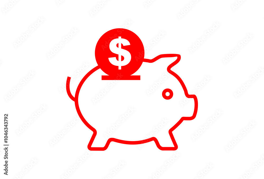 Obraz premium piggy saving icon