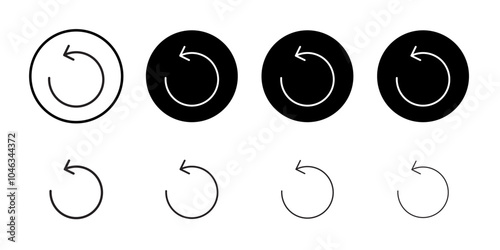 Reset icon Simple thin outline