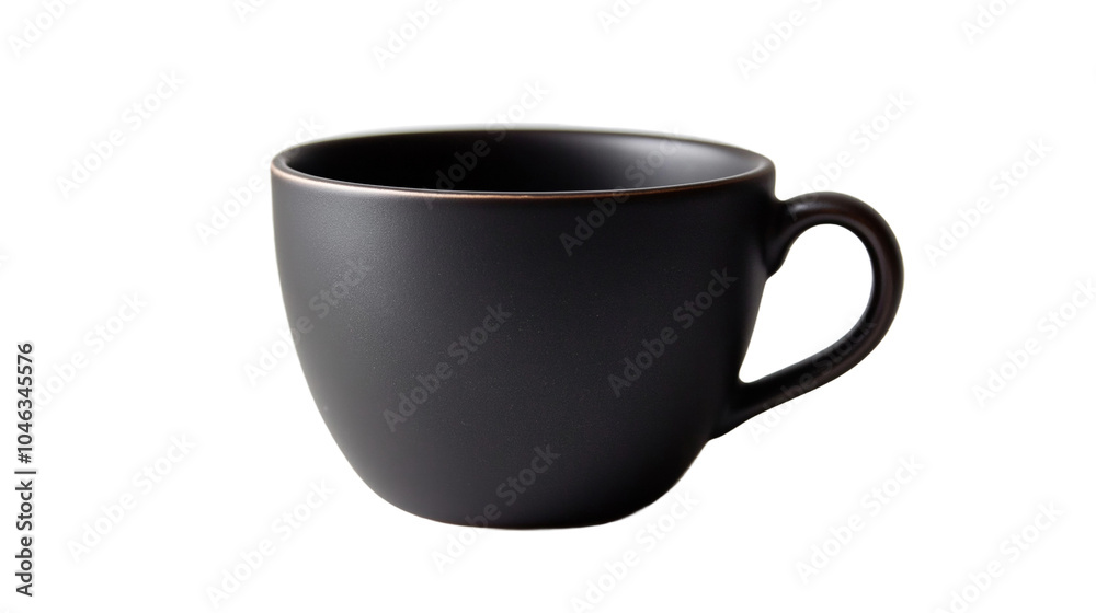 black cup isolated on white