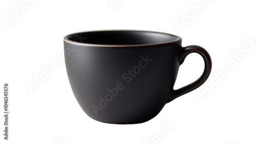 Obraz na płótnie black cup isolated on white w salonie