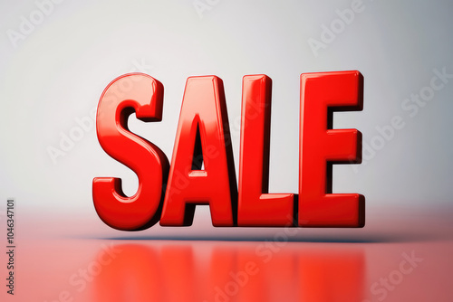 big red letter sale on the plain white background 