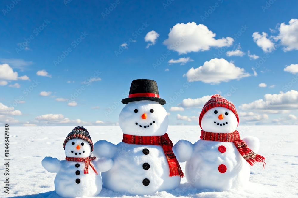 雪だるまの家族 雪だるまの家族