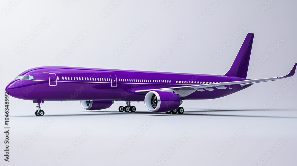 commercial airplane purple mockup commercial airplane purple mockup