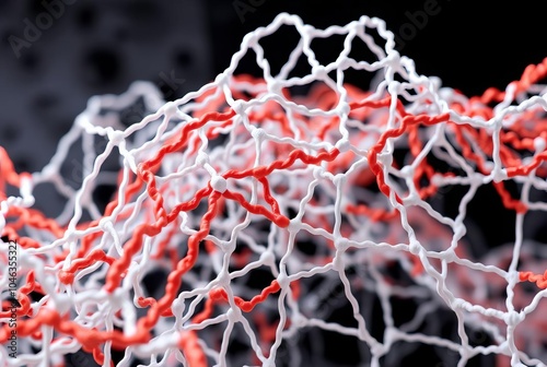 _ - The web-like structure of polymer chains.