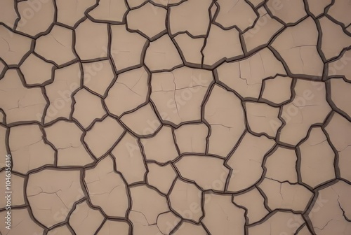 A dense patch of soil with cracks forming as it dries creating a