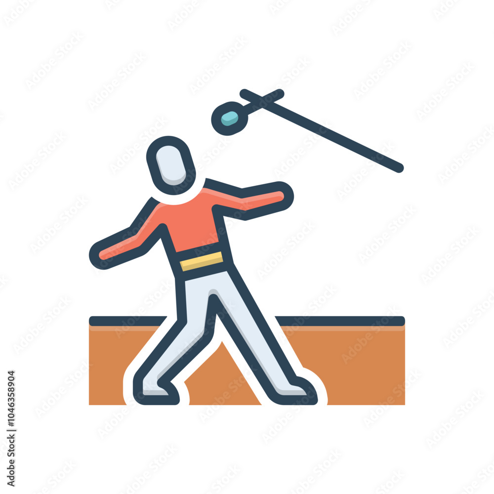 Obraz premium Color illustration icon for acting