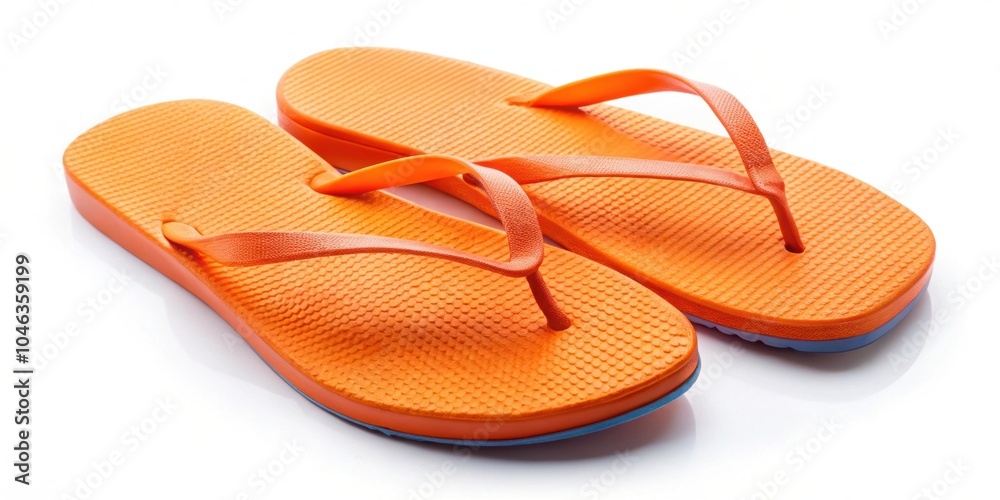 Rubber flip-flops isolated on white background, rubber, flip-flops, sandals, footwear, summer, beach, vacation, casual Rubber flip-flops isolated on white background, rubber, flip-flops, sandals, footwear, summer, beach, vacation, casual