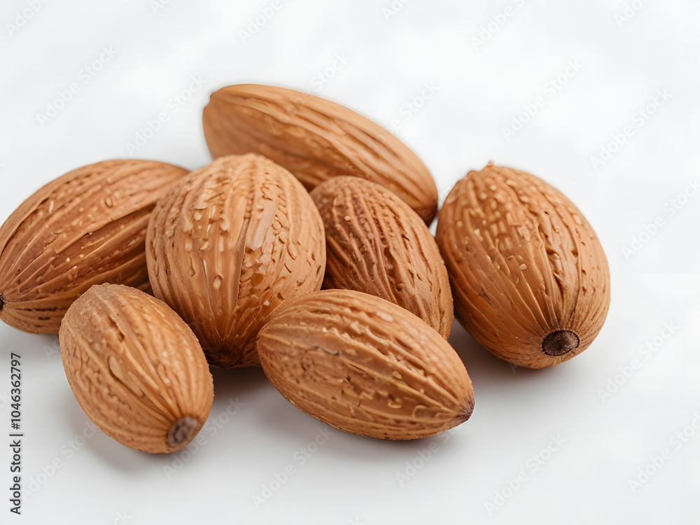 almonds on white background, almond nuts almonds on white background, almond nuts