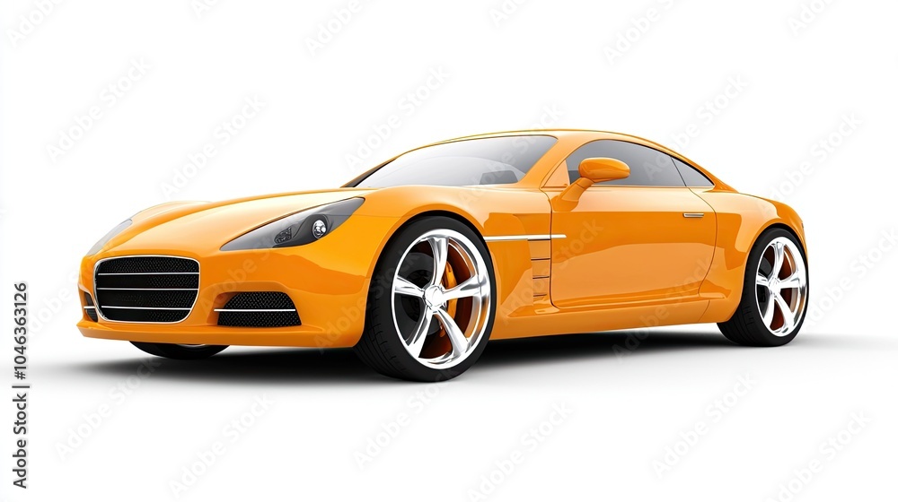 Stylish Orange Sports Car Stylish Orange Sports Car