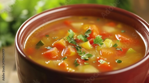 Delicious Vegetable Soup in a Bowl