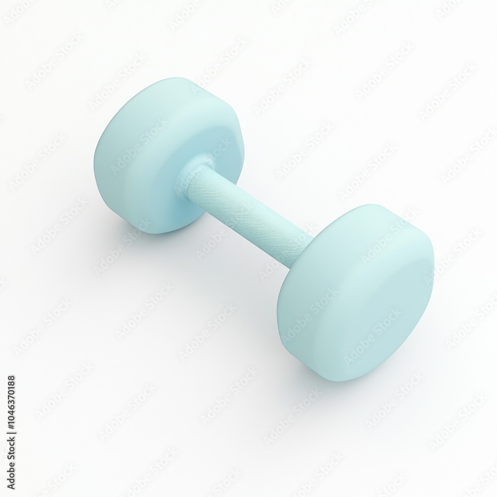 Lightweight teal dumbbell with a rubberized texture, rounded ergonomic design, matte finish, no markings, isolated on white background.
Lightweight teal dumbbell with a rubberized texture, rounded ergonomic design, matte finish, no markings, isolated on white background.