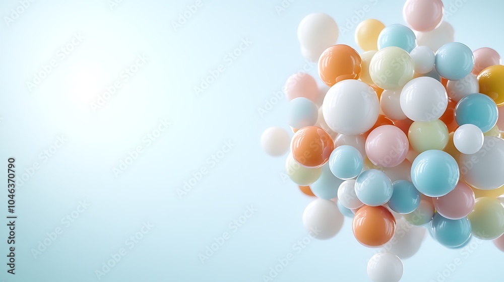 A small cluster of spherical microbes that have faint, rainbow-colored edges. They appear as if they are gently drifting apart A small cluster of spherical microbes that have faint, rainbow-colored edges. They appear as if they are gently drifting apart