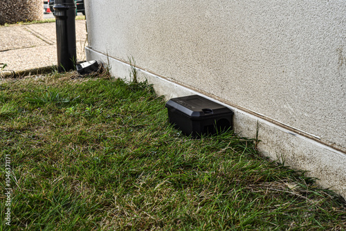 Rodent Bait station being used to control rats and mice, pest control