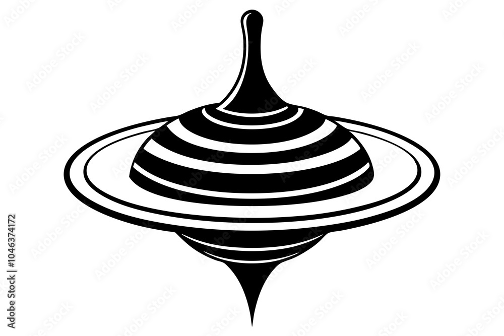 whipping top on Illustration of in earth on shiny whipping top on Illustration of in earth on shiny